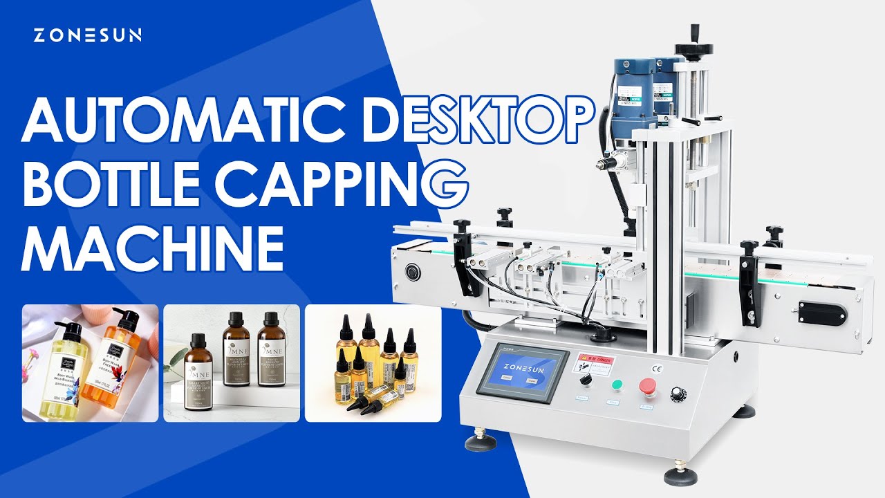 ZONESUN ZS-XG1860 Tabletop Automatic Bottle Twist Top Cap Capping Machine