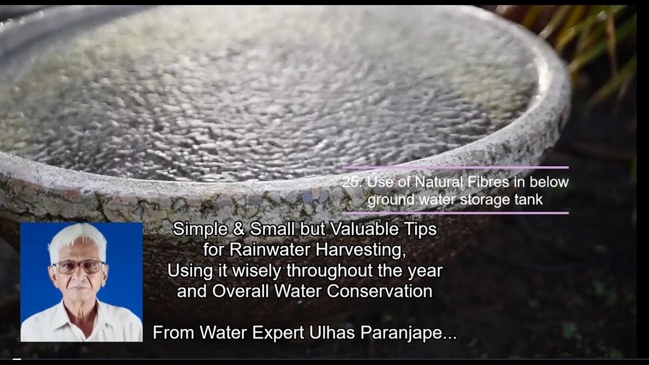 25. Use of Natural Fibres in below ground water storage tank। Rainwater Conservation tips ।