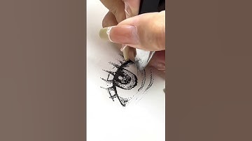 Challenge stippling eye in two minutes more with Cuttlelola #drawing #drawingtutorial #eyedrawing
