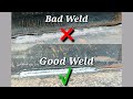 Bad Weld vs Good Weld, 1F Plate Stick Welding, SMAW Welding || welder junior