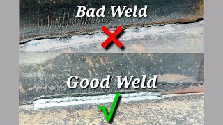 Bad Weld vs Good Weld, 1F Plate Stick Welding, SMAW Welding || welder junior