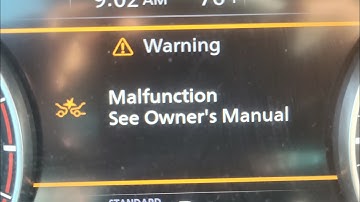 Warning Symbol Malfunction See Owners Manual Driver Assist Issue