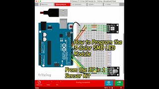 Pt-17: How To Program the 3-Color SMD LED Module from the 37-in-1 Sensor Kit #arduino #smd #led #rgb
