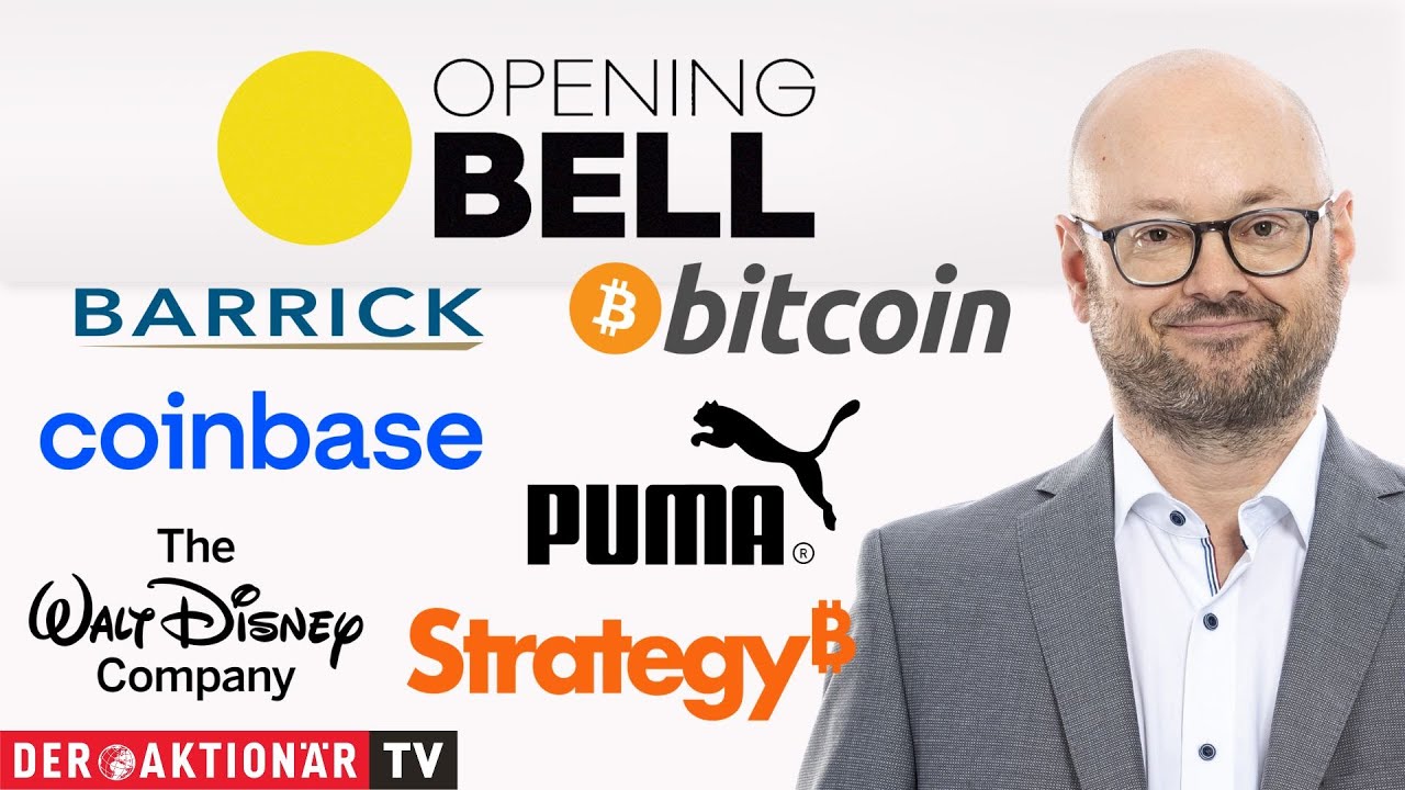Opening Bell: Airbus, Puma, Bitcoin, Strategy, Coinbase, Disney, Tesla, Barrick Mining