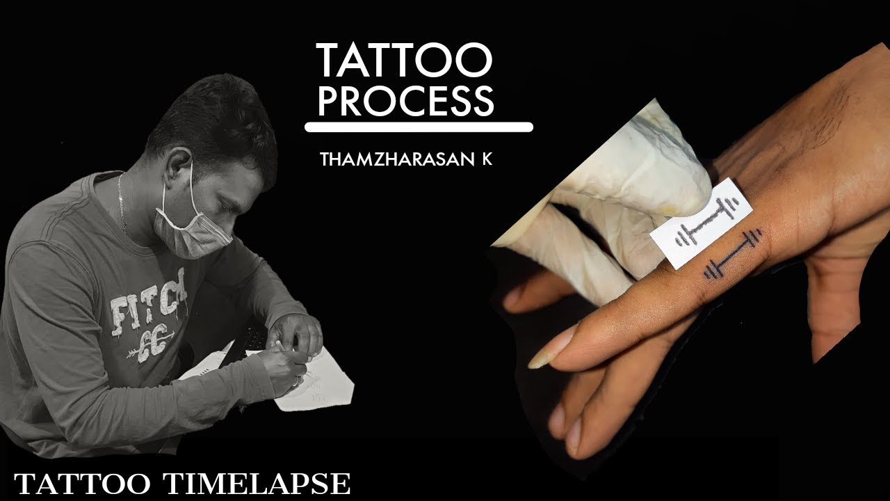 Dumbbell Tattoo on finger | Small Fitness Tattoo Designs | Tattoo Timelapse  - YouTube