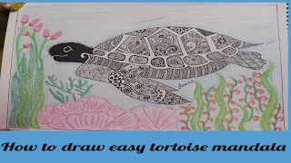 How to draw mandala art for beginners/ sunflower mandala art/how to draw mandala art step by step/