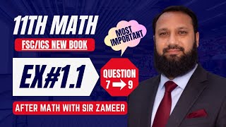 11th Class Math | Exercise 1.1 Question 7-9 | Most Important | FSC/ICS Part-1 Punjab Board New Book