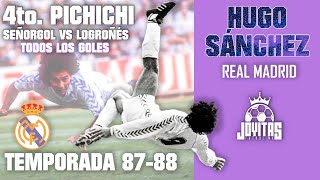 Todos los goles de Hugo Sánchez en la 1987-88 con el Real Madrid | SEÑOR GOL de CHILENA vs LOGROÑÉS