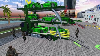 Army Super Car Transporter in Cargo Ship Simulator - US Army Transport Trucks 8x8 - Android Games screenshot 2
