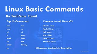Linux basic commands - Common for All Linux Distributions in Tamil