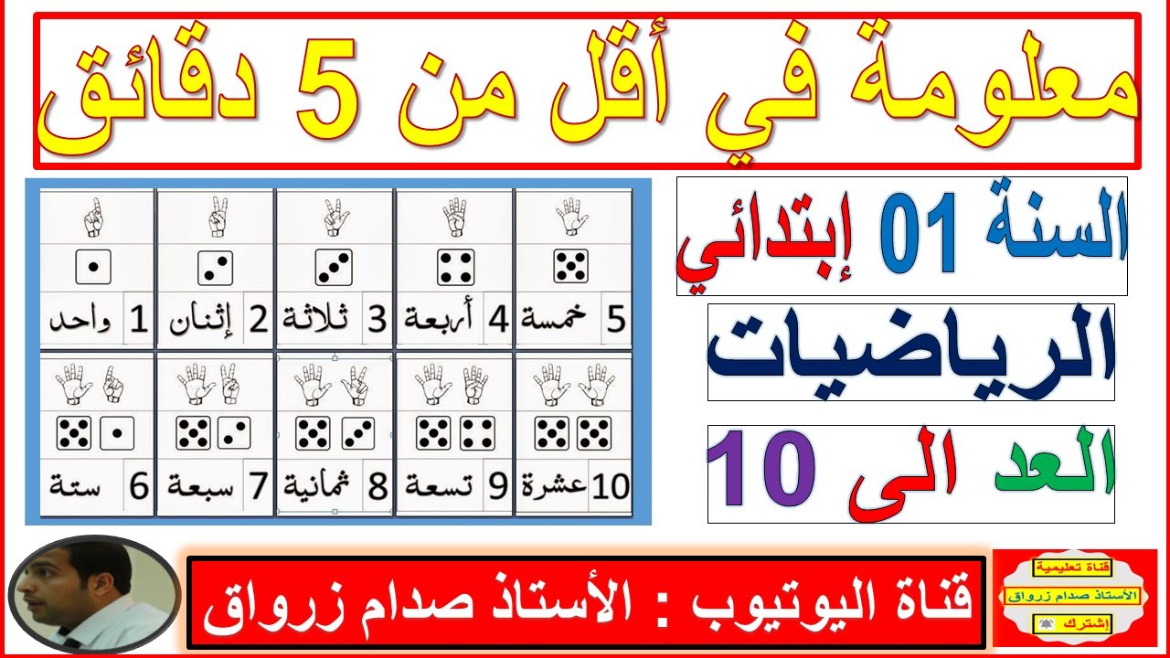 معلومة في أقل من 5 دقائق سنة 1 إبتدائي الرياضيات