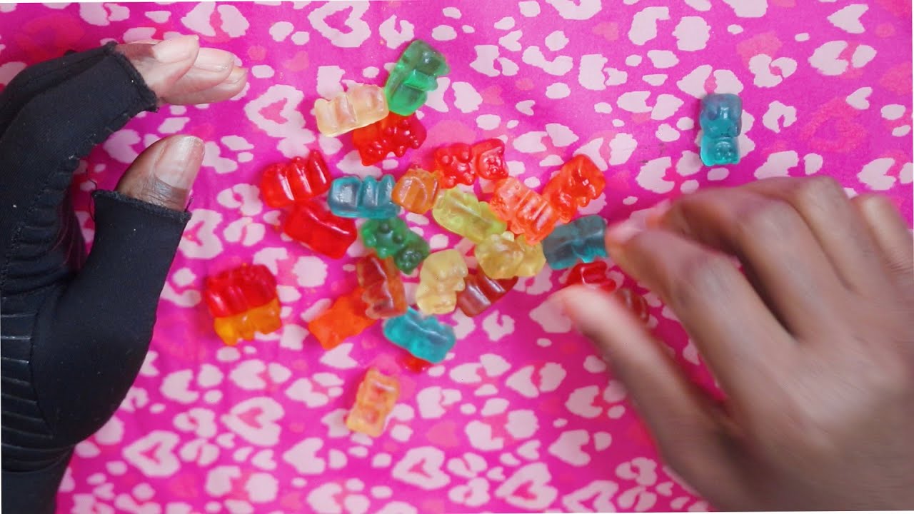 GUMMY BEARS ASMR EATING SOUNDS YouTube