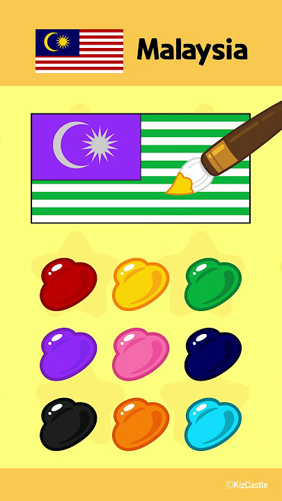 Mari kita mewarnai bersama!🖍️|Bendera Malaysia|Tanda|JunyTony #Shorts