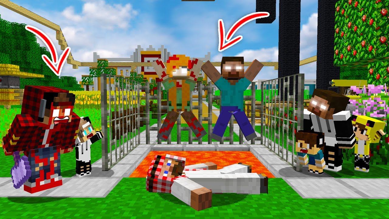 ماين كرافت لكن  خدعت اليكس والهيروبراين بطريقة غير متوقعة 😨 #فلم_ماين_كرافت