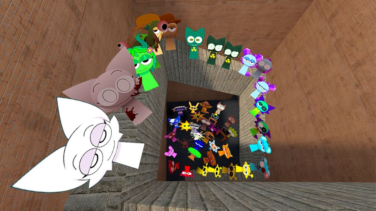 Nightmare Sprunki Nextbot Chase me in Maze Gmod !