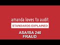 FRAUD - what are auditors SUPPOSED to do? ISA/ASA240 #StandardsExplained
