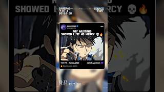 Roy Mustang Showed Lust No Mercy 💀🔥 #shorts #roymustang #animeedit #fullmetalalchemist