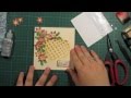 How to make a window lattice card with poinsettia flowers - christmas card