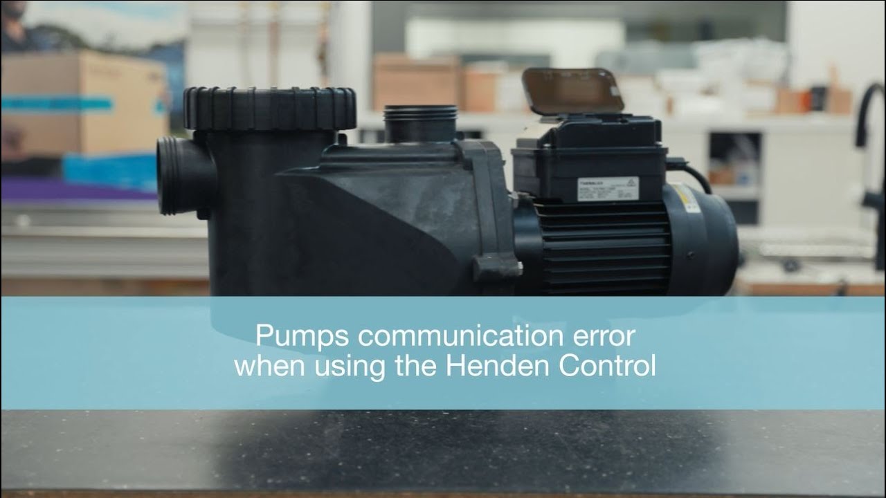 Pumps comm error when using the Henden Control