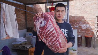 【食味阿远】5斤猪排骨、3个玉米，阿远炖排骨吃，好吃下饭，大伯直呼：真香 | Shi Wei A Yuan