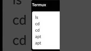 here are some basic commands of termux
