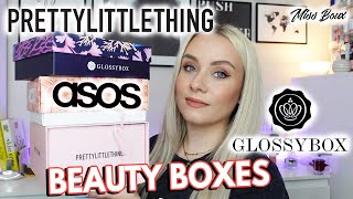 UNBOXING BEAUTY BOXES - GLOSSYBOX, ASOS & PRETTY LITTLE THING BEAUTY BOX JULY 2023 | MISS BOUX