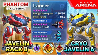 Javelin Rack 8 - Cryo Javelin 6 with Lancer - Phantom Godlike - Mech Arena