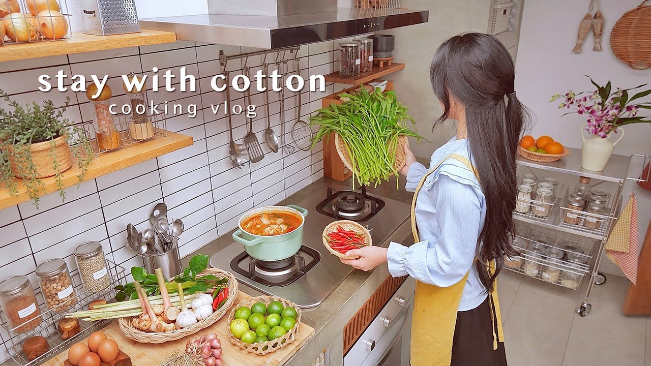 Простая и вкусная домашняя кухня 👩🏻‍🍳 | Заварной крем с машем 🍮 | Том Ям Кунг 🍤 | Яйца-гриль | VLOG