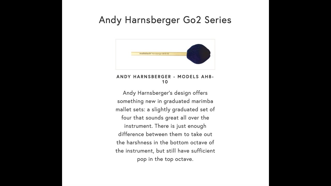 Andy Harnsberger Go2 Series mallets by Malletech