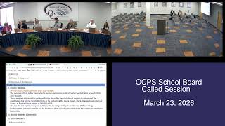 OCPS School Board Called Session - March 23rd 2026