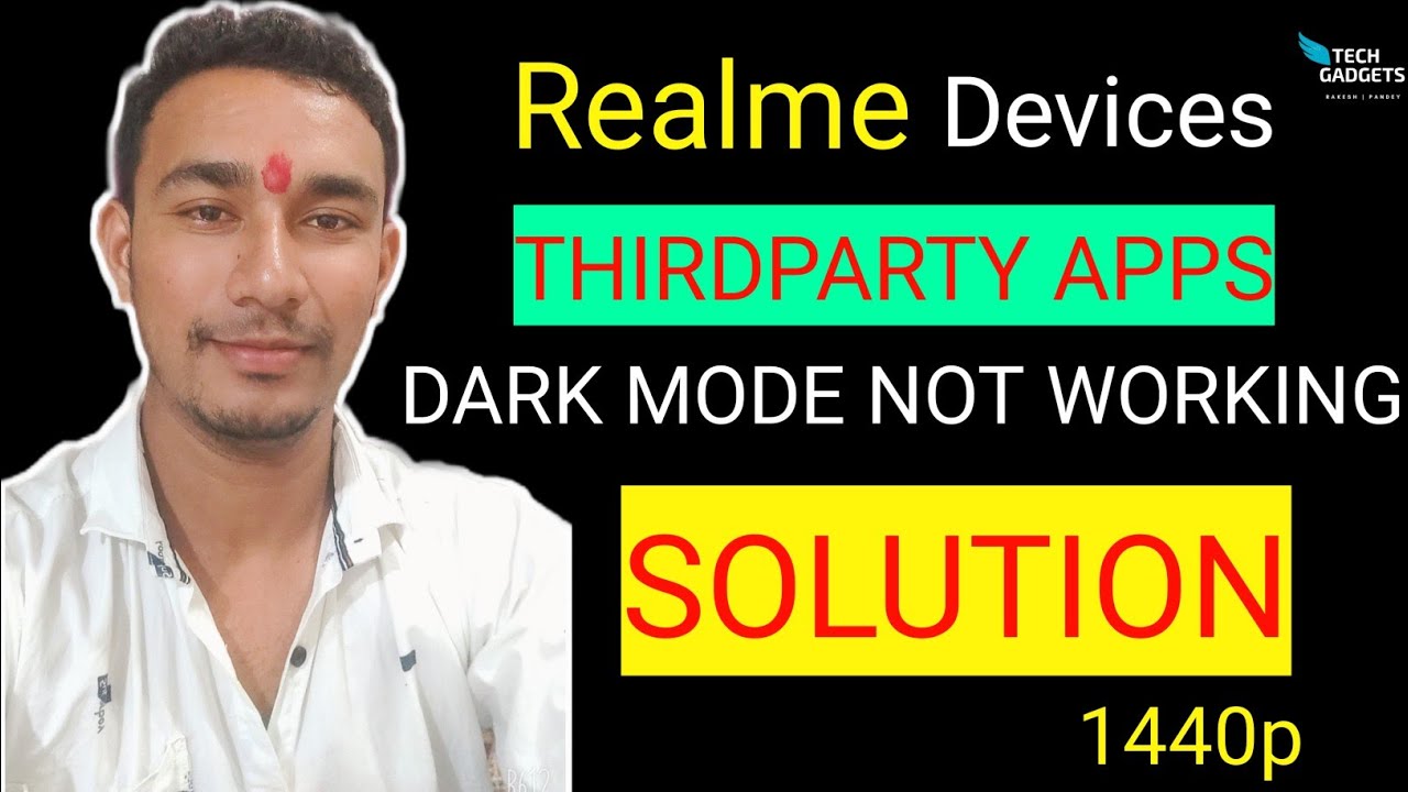 Realme device Dark mode not working Solution