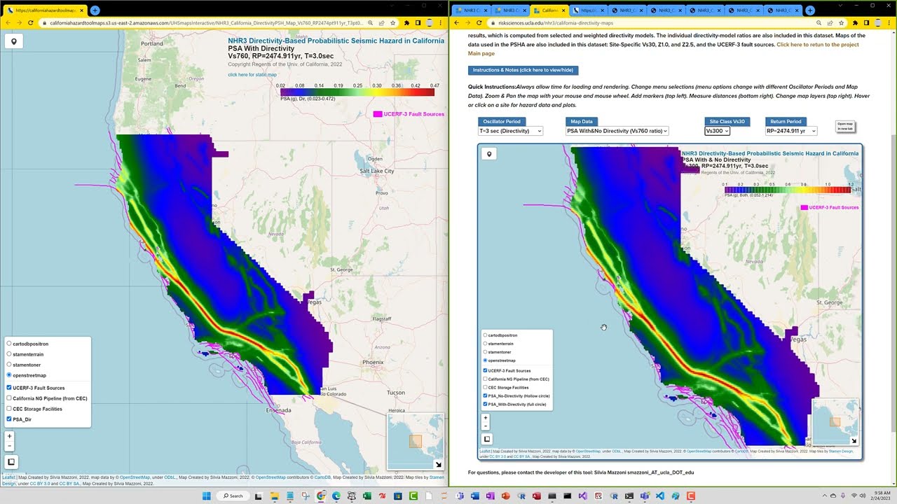 Directivity-Based PSHA in California: Navigating the Interactive Maps 