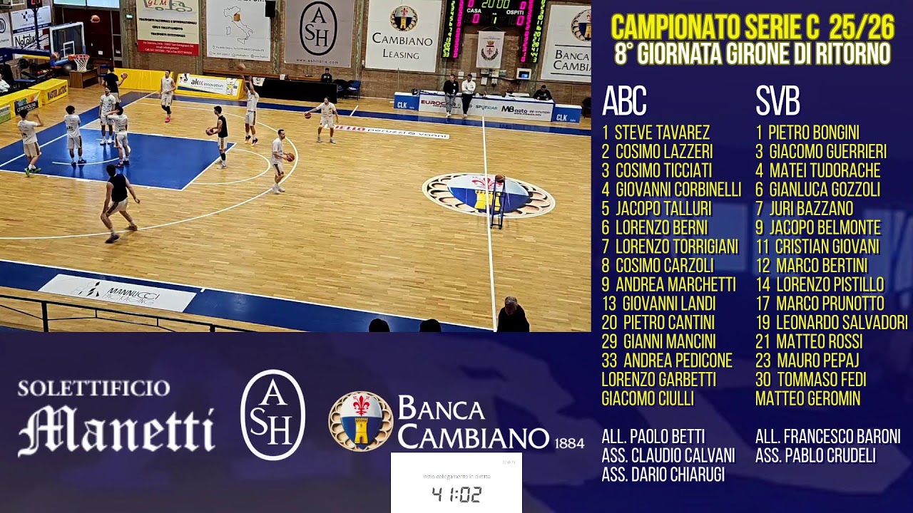 Abc Castelfiorentino Vs SVB San Vincenzo