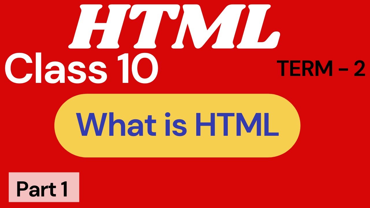 HTML Class 10 Term 2 || Class 10 computer application chapter 3 HTML ...