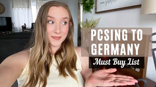 What You Should Buy BEFORE PCSing to Germany