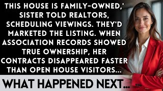 Sister Listed My Suburban Home — Then HOA Board Found Years Of Deception...