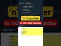 'n' as a Counter in CSS :nth-child Loops | #shorts #css #html
