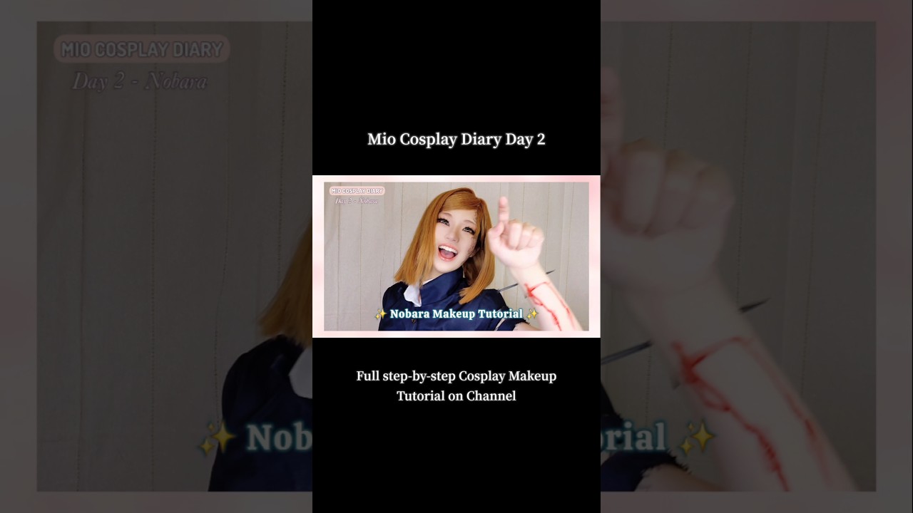 Nobara Cosplay Makeup Tutorial #nobara #nobaracosplay #jujutsukaisen #jujutsukaisencosplay