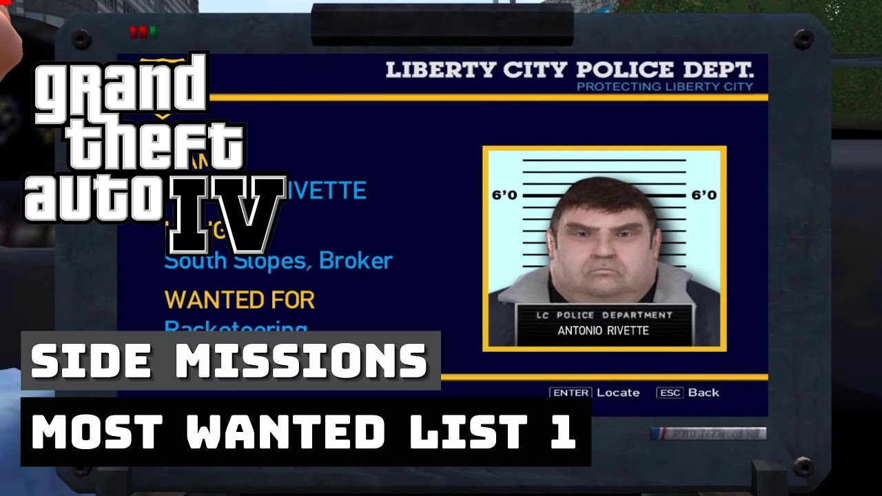 GTA 4 Most Wanted List 1 Broker Bohan Realistic Graphics Mod 4K 
