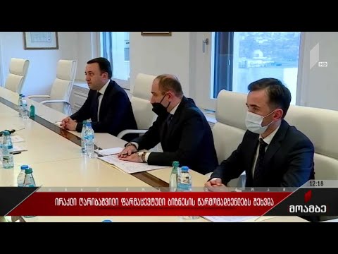 ირაკლი ღარიბაშვილი ფარმაცევტული ბიზნესის წარმომადგენლებს შეხვდა