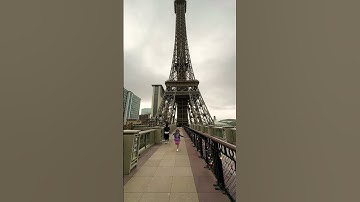 The Parisian Eiffel Tower Macao💕 #macau #macao #shorts #eiffeltower #travel #viral #slomo