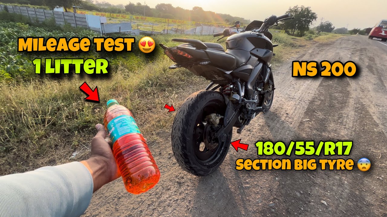 Ns200 mileage test with 180 Section Big Tyre 😨 सोचा नहीं था इतना देगी 🤫 aamir sadik