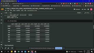The Sparks Foundations Internship TASK 2 (PREDICTION USING UNSUPERVISED MACHINE LEARNING MODEL)