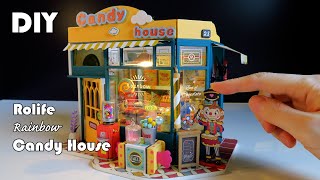 DIY Miniature Dollhouse Kit/Rolife/Rainbow Candy House/레인보우 캔디하우스/miniature minirose 미니어처 미니로즈