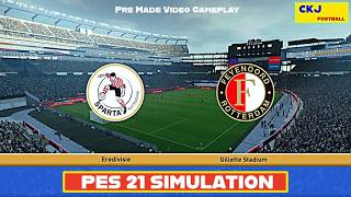 Sparta Rotterdam vs Feyenoord Football Match Simulation Pes 21 Gameplay