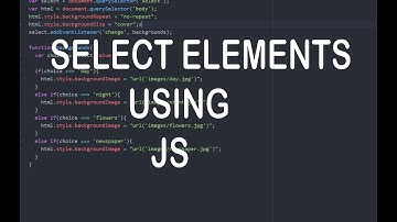 JS - Background Images with Select Option Tags