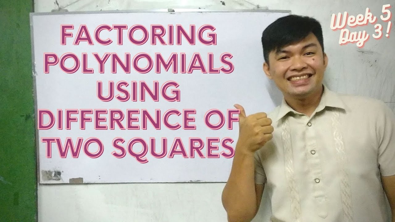 FACTORING POLYNOMIALS USING DIFFERENCE OF TWO SQUARES - YouTube