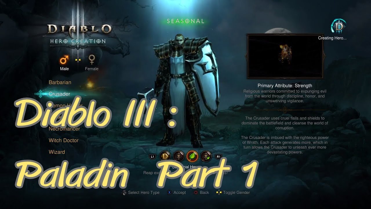 Diablo III : Let Begin Paladin Part 1 - YouTube