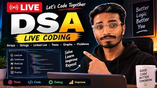 Full LIVE DSA — Solving Coding Problems & Improving Logic 🚀 Update