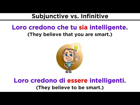 Subjunctive vs. Infinitive in Italian: Congiuntivo o Infinito?